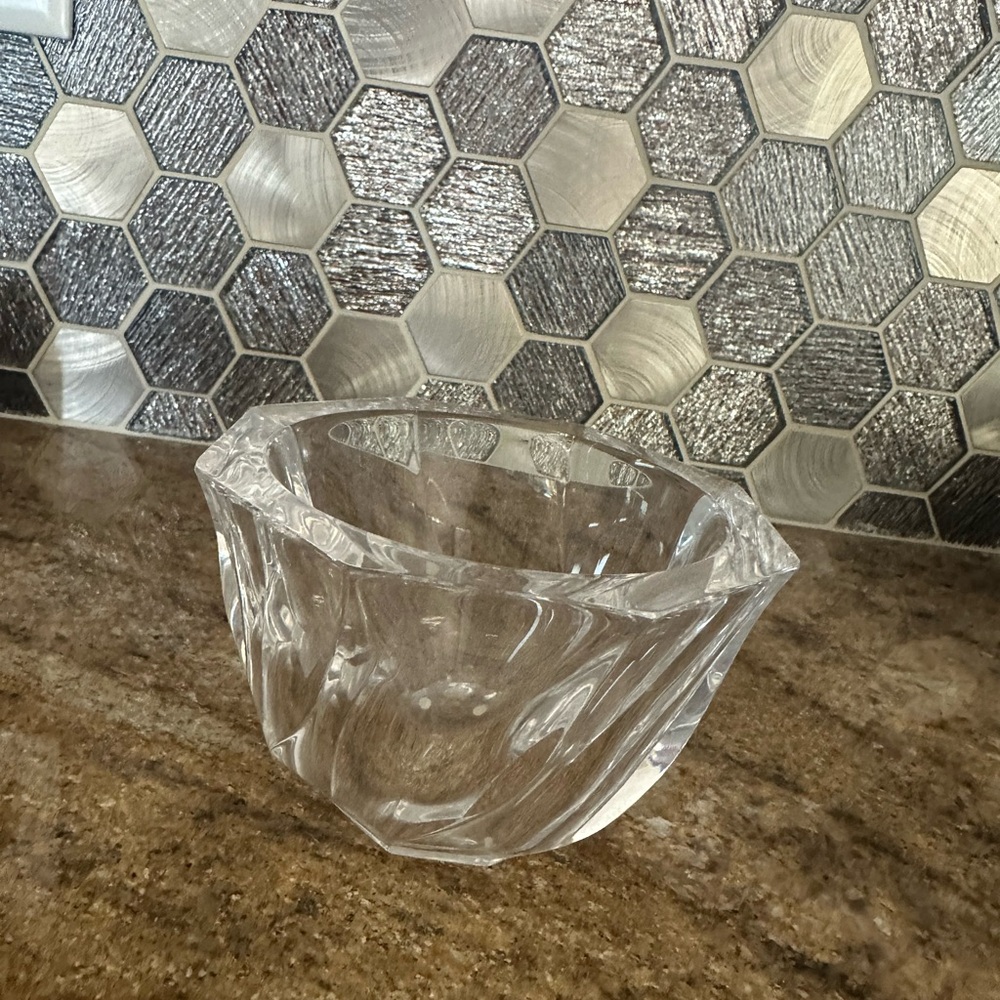 Vintage Orrefors Sweden Thick Crystal Bowl